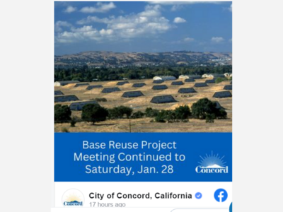 Naval Weapons Station term sheet Council meeting extended to Saturday, January 28